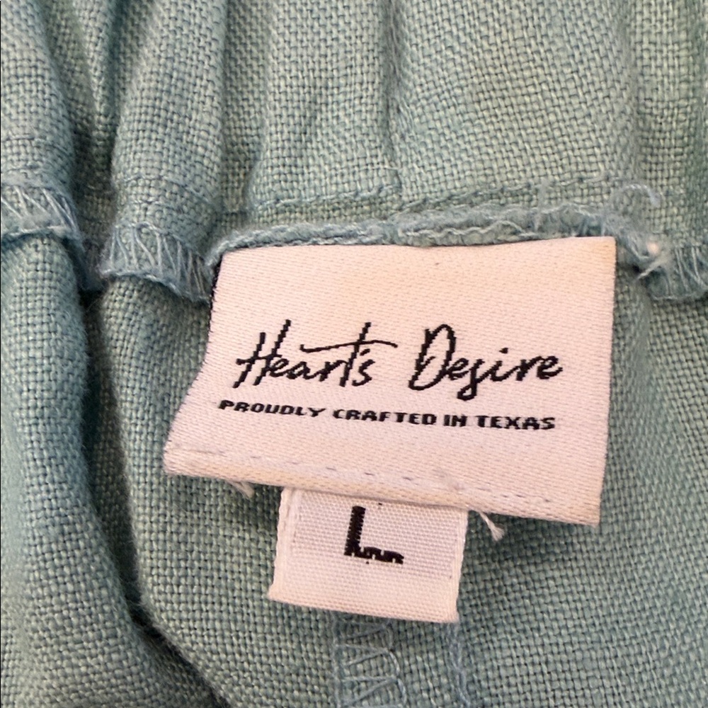 Heart’s Desire Cowgirl Split Skirt Linen Kendall Green - Picture 5 of 10